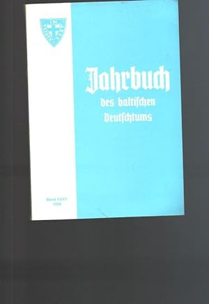 Bild des Verkufers fr Jahrbuch des baltischen Deutschtums 1988 zum Verkauf von Windau Antiquariat