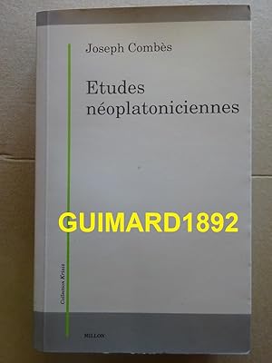 Imagen del vendedor de tudes noplatoniciennes a la venta por Librairie Michel Giraud