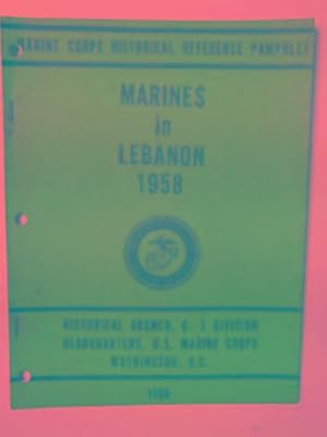 Imagen del vendedor de Marines in Lebanon 1958 a la venta por Cotswold Internet Books