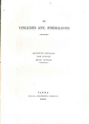 Di Vincenzo Ant. Formaleoni. Edizione seconda con giunte dell'autore