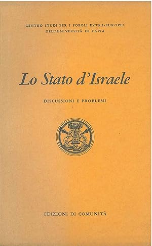 Lo stato d'Israele. Discussioni e problemi