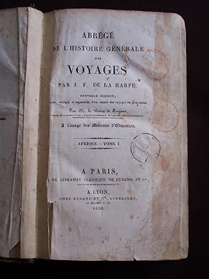 Bild des Verkufers fr Abrg de l'histoire gnrale des voyages T.1 - Afrique T.1 zum Verkauf von Librairie Ancienne Zalc