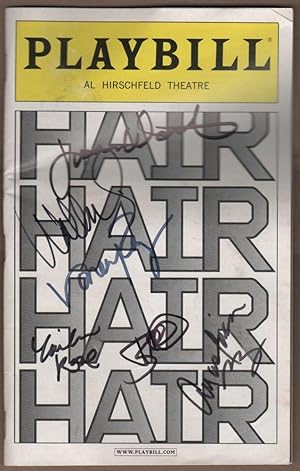 Playbill: HAIR program from March 2010 for the revival at the Al Hirschfeld Theatre