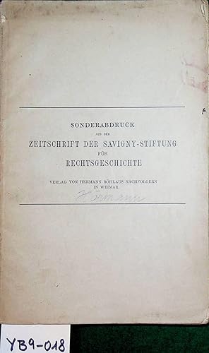 Bild des Verkufers fr Bubcherstudien. (=Sonderabdruck aus der Zeitschrift der Savigny-Stiftung fr Rechtsgeschichte). zum Verkauf von ANTIQUARIAT.WIEN Fine Books & Prints