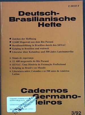 Seller image for 12600 Megawatt aus dem Rio Parana; in: Heft 3/92 Deutsch-Brasilianische Hefte, Zweimonatsschrift fr Kultur, Wirtschaft und Politik; Cadernos Germano-Brasileiros; for sale by books4less (Versandantiquariat Petra Gros GmbH & Co. KG)