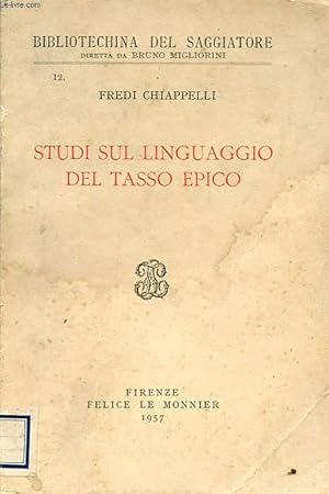 Bild des Verkufers fr STUDI SUL LINGUAGGIO DEL TASSO EPICO zum Verkauf von Le-Livre