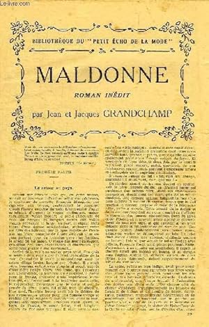 Seller image for MALDONNE for sale by Le-Livre