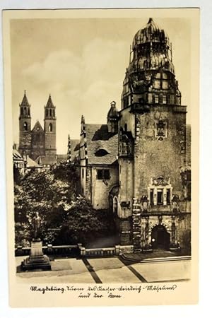 Magdeburg, Turm des Kaiser-Friedrich-Museums und der Dom