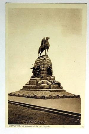 Cracovie. Le monument du roi Jagiello.