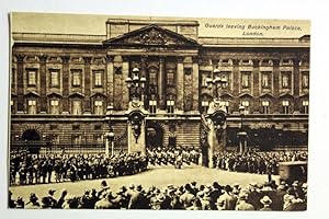 Guards leaving Buckingham Palace, London.