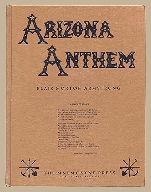 Seller image for Arizona anthem for sale by Martin Harrison