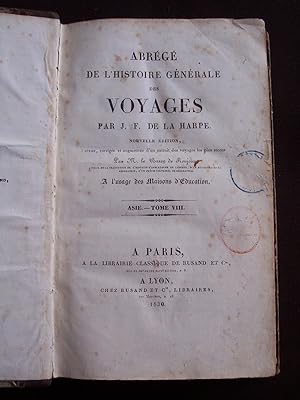 Seller image for Abrg de l'histoire gnrale des voyages T.13 - Asie T.8 for sale by Librairie Ancienne Zalc