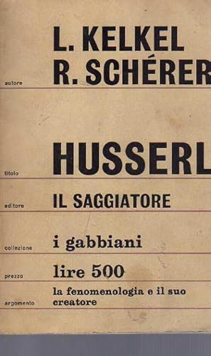 Bild des Verkufers fr Husserl, la vita e l'opera zum Verkauf von Laboratorio del libro