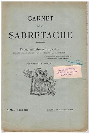 Carnet de la Sabretache, n° 326, juillet 1928.