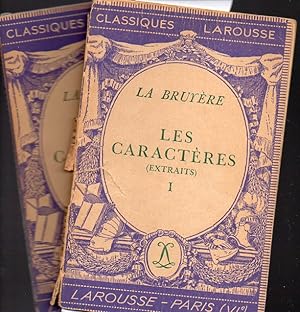 Bild des Verkufers fr Les Caracteres I et II (Extraits) 2 Hefte zum Verkauf von Clivia Mueller