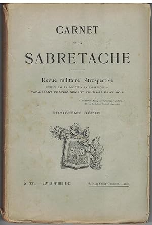Carnet de la Sabretache, n° 281, janvier - février 1923.