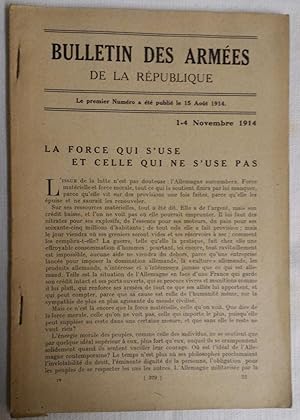 Histoire de la GUERRE par le BULLETIN des ARMÉES - du premier novembre au 28 novembre 1914