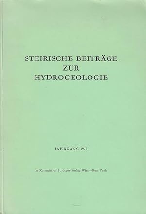 Imagen del vendedor de Steirische Beitrge zur Hydrogeologie. Jahrgang 1976, 28. Band der gesamten Folge. Inhalt: R. Gospodaric & J.G. Ztl - Markierung unterirdischer Wsser (Untersuchungen in Slowenien 1972 - 1975) / M. Assadian - Beitrag zur Kennrnis der Wassererschlieung durch Kanate / R. Hohl - Versicherung, Versinkung, Versenkung, nur eine nomenklatorische Frage? a la venta por Antiquariat Carl Wegner