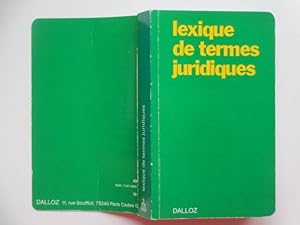 Seller image for Lexique de termes juridiques for sale by Aucott & Thomas