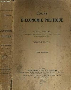 Image du vendeur pour COURS D'ECONOMIE POLITIQUE - TOME 1 mis en vente par Le-Livre