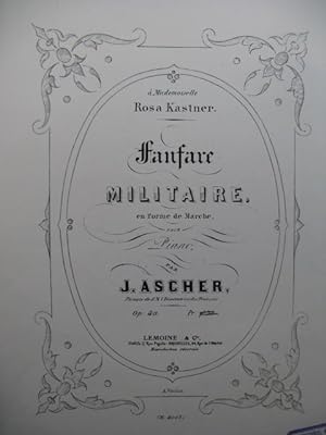 Imagen del vendedor de ASCHER Joseph Fanfare Militaire Piano XIXe sicle a la venta por partitions-anciennes