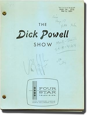 Bild des Verkufers fr The Dick Powell Theatre: Ricochet [The Dick Powell Show: Ricochet] (Original teleplay script for the 1961 television episode) zum Verkauf von Royal Books, Inc., ABAA