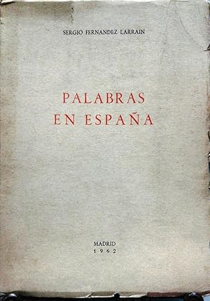 Bild des Verkufers fr Palabras en Espaa zum Verkauf von Librera Monte Sarmiento