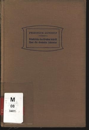 Seller image for Friedrichs des Groen Schrift ber die deutsche Literatur. for sale by Antiquariat Bookfarm
