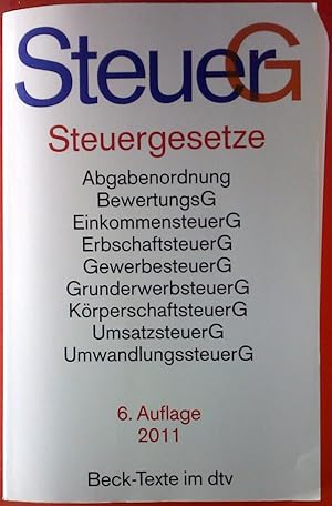 Bild des Verkufers fr Steuergesetze. 6. Auflage 2011. Beck-Texte im dtv. zum Verkauf von biblion2