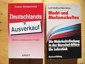 Seller image for Zwei Bcher: 1. Deutschlands Ausverkauf ; 2. Macht und Machenschaften. Die Wahrheitsfindung in der Barschel-Affre. for sale by Versandantiquariat Manuel Weiner