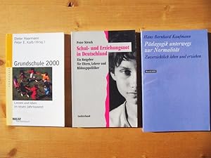 Bild des Verkufers fr Drei Bcher: 1. Schul- und Erziehungsnot in Deutschland. Ein Ratgeber fr Lehrer, Eltern und Bildungspolitiker ; 2. Grundschule 2000 ; 3. Pdagogik unterwegs zur Normalitt. Zuversichtlich leben und erziehen zum Verkauf von Versandantiquariat Manuel Weiner