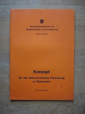 Imagen del vendedor de Konzept fr die astronomische Forschung in sterreich a la venta por Antiquariat Birgit Gerl