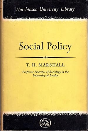 Imagen del vendedor de Social Policy (Hutchinson University Library Series) a la venta por Dorley House Books, Inc.