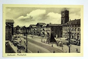 Karlsruhe-Marktplatz , alte Aufnahme um 1938