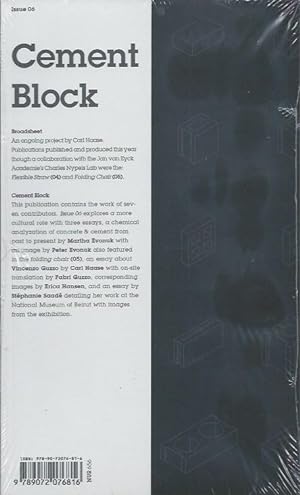 Seller image for Broadsheet : Issue 06 Cement Block for sale by The land of Nod - art & books