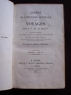 Bild des Verkufers fr Abrg de l'histoire gnrale des voyages T.16 - Amrique T.3 zum Verkauf von Librairie Ancienne Zalc