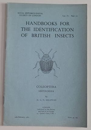 Handbook for Identification of British Insects Coleoptera Histeroidea