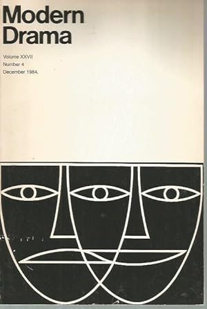 Seller image for Modern Drama Volume XXVII [27], Number 4 (December 1984) for sale by Bookfeathers, LLC