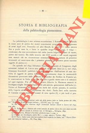 Bild des Verkufers fr Storia e bibliografia della paletnologia piemontese. zum Verkauf von Libreria Piani