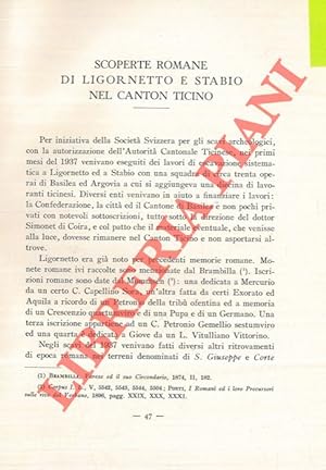 Scoperte romane di Ligornetto e Stabio nel Canton Ticino.