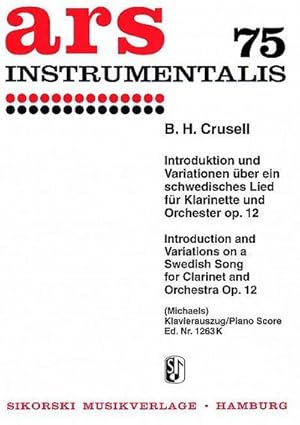 Bild des Verkufers fr Introduktion und Variationen ber ein schwedisches Volkslied op.12fr Klarinette und Klavier zum Verkauf von AHA-BUCH GmbH