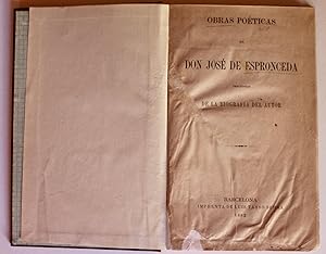 Imagen del vendedor de Obras Poeticas de Don Jose de Espronceda a la venta por antiguedades madrazo