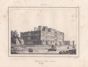 Pallast der Don Anna, Neapel, Süditalien, Stahlstich um 1840, Blattgröße: 13,5 x 21,7 cm, reine B...