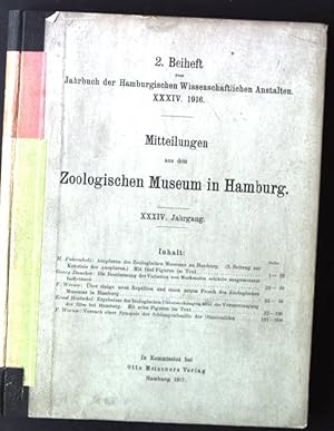 Mitteilungen aus dem Zoologischen Museum in Hamburg, XXXIV.Jahrgang 2. Beiheft zum Jahrbuch der H...