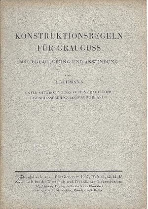 Konstruktionsregeln für Grauguss Mit Erläuterungen und Anwendung