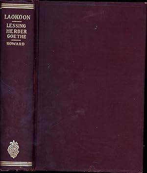 Bild des Verkufers fr Laocoon / Lessing Herder Goethe / Selections (THE MORRIS U. SCHAPPES COPY) zum Verkauf von Cat's Curiosities