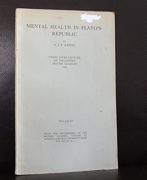 Mental Health in Plato's Republic. Dawes Hicks Lecture on Philosophy, British Academy, 1969