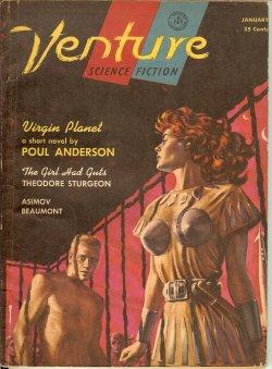 Immagine del venditore per VENTURE Science Fiction: January, Jan. 1957 ("Virgin Planet") venduto da Books from the Crypt