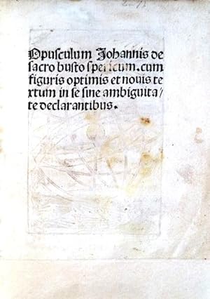 Seller image for Opu[s]culum Johannis de [s]acro bu[s]to [s]pericum for sale by Livraria Castro e Silva