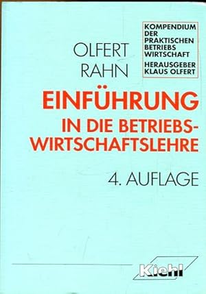 Bild des Verkufers fr Einfhrung in die Betriebswirtschaftslehre. zum Verkauf von Antiquariat am Flughafen